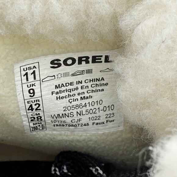 SOREL Womens Evie II Cozy Booties US 11 EU 42 Black Waterproof Leather NIB - Picture 13 of 13